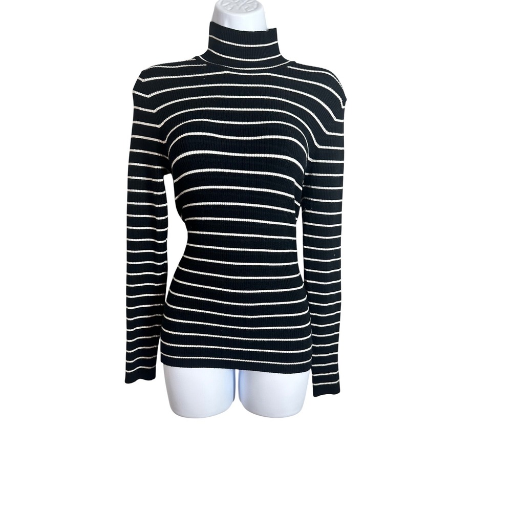 Marine Layer x Lost & Found Chamonix Turtleneck Striped Ribbed Sweater Marge